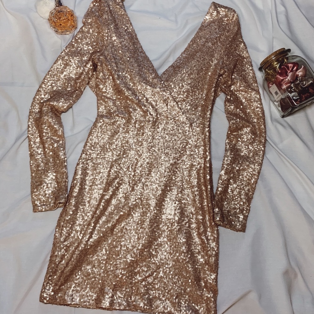 LULUS, PINK SEQUIN COCKTAIL DRESS